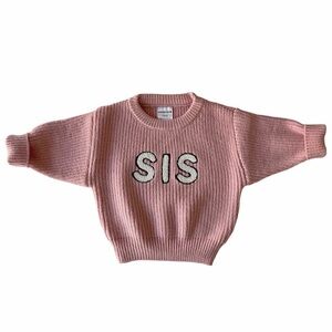 Spearmint Love "Sis" sister sweater